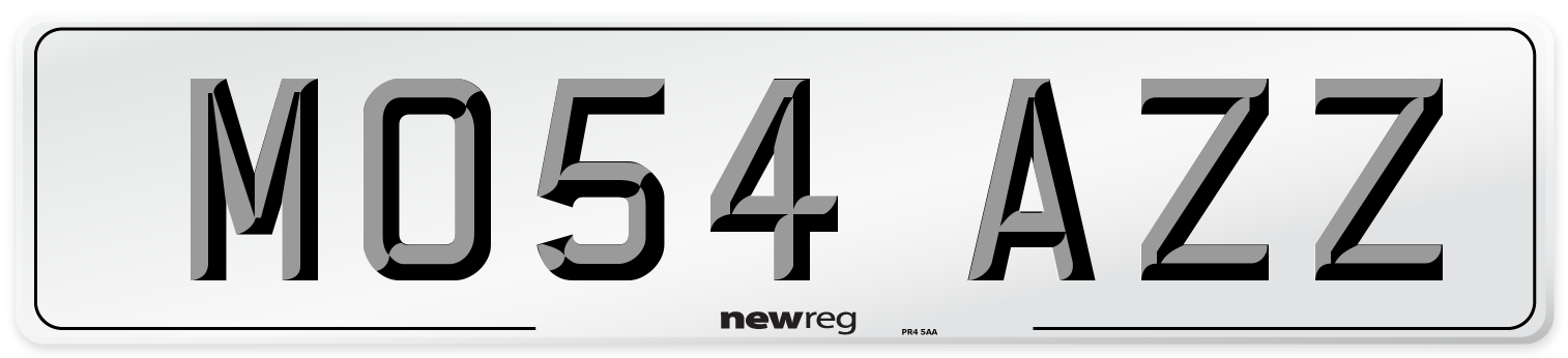 MO54 AZZ Number Plate from New Reg